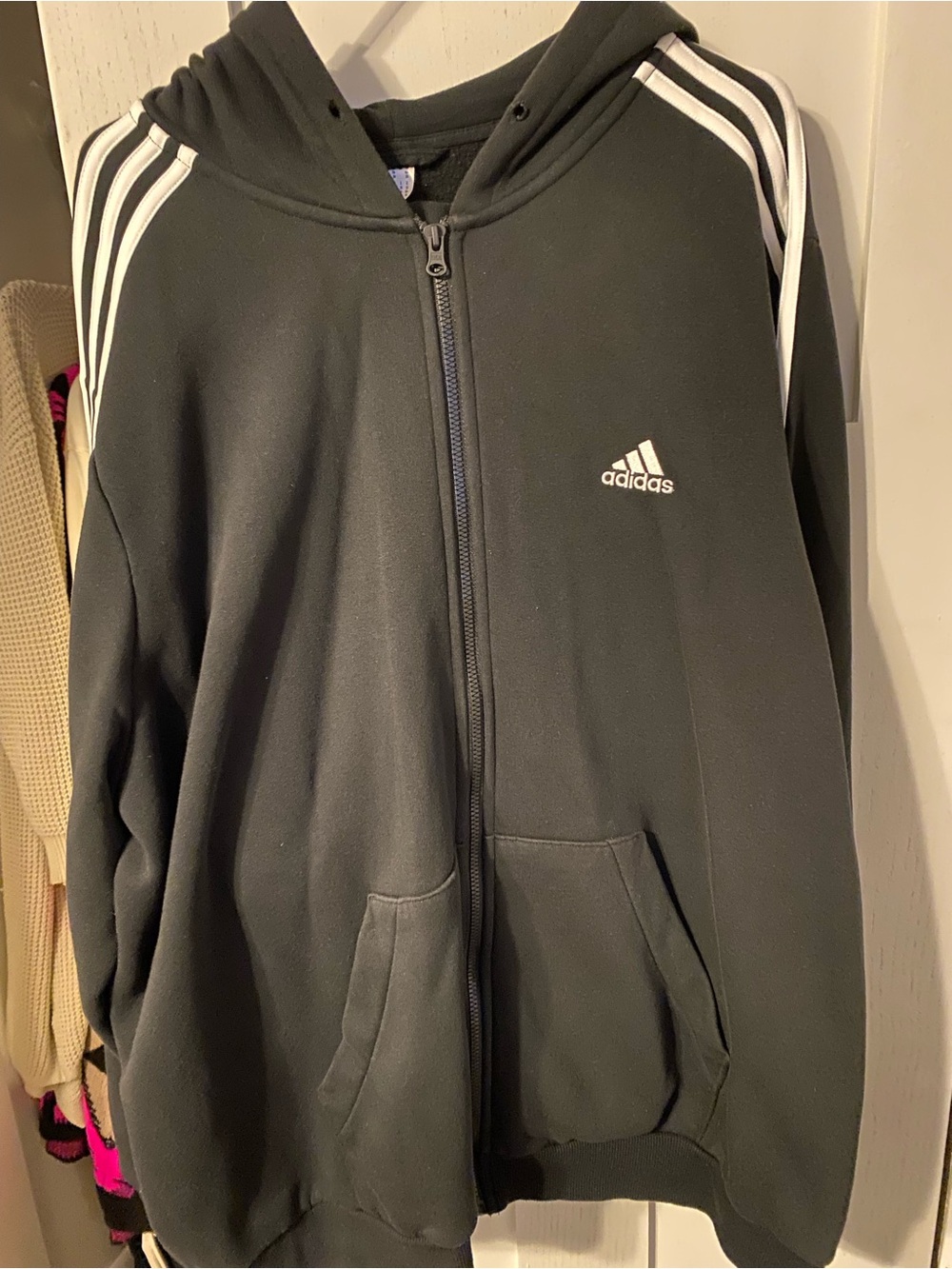 adidas zip Hoodie with jogger bottom 2 piece set with Subtle Logo